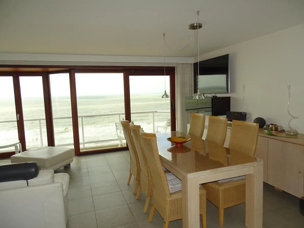 Luxury App, Frontal Sea View + South Terrace + Garage Apartment Middelkerke 0*,
